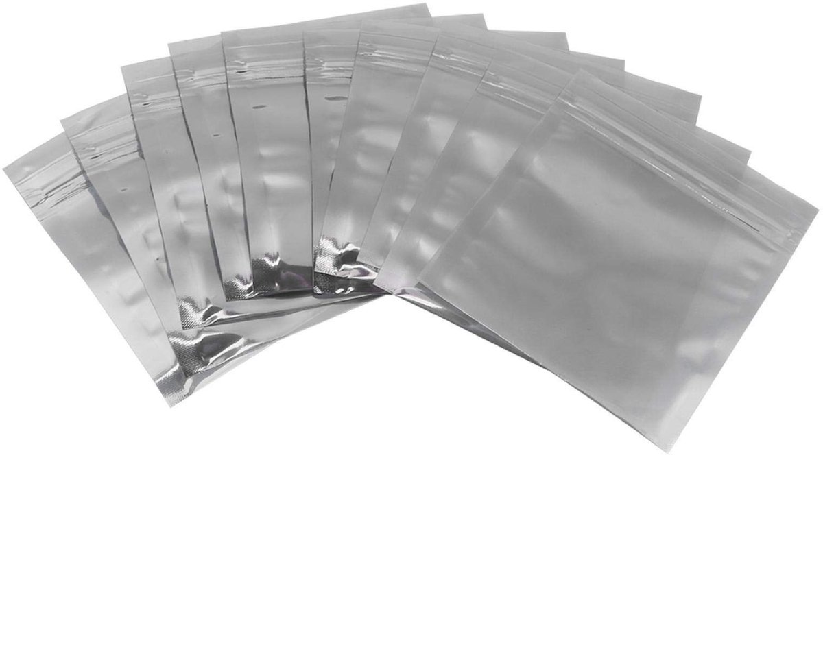 Dailygoods - Dailygoody - Antistatische zakken - Herschrijfbare ritssluiting - 8 x 9 cm - Opslag voor elektronische componenten - 100 stuks - Geschikt...
