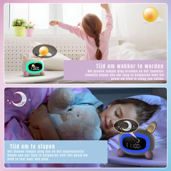 KAD® Slaaptrainer - Kinderwekker - Slaaptrainer Kinderen - Multikleur - 12cm x 12cm x 10cm van kad — afbeelding 4
