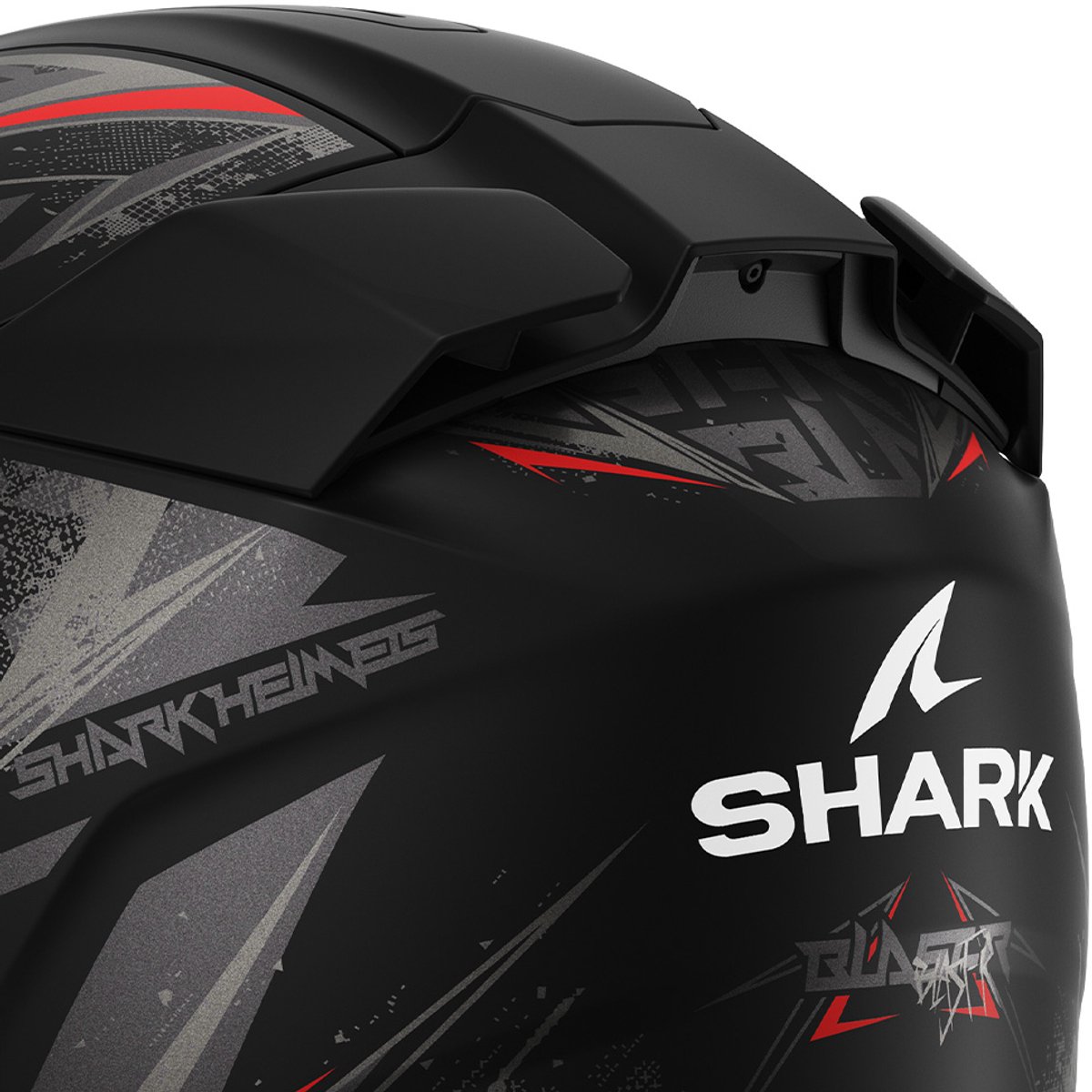 Shark D-SKWAL 3 Blast-R Mat Zwart Antraciet Rood - Maat L - Integraal helm - Scooter helm - Motorhelm - Zwart - Scooterhelmen mannen en vrouwen. – foto 4