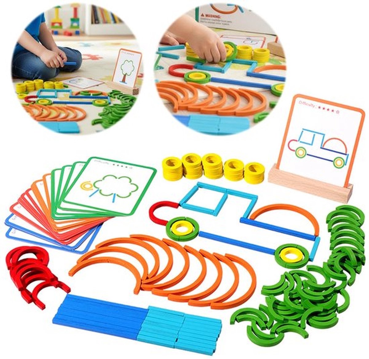 Creatief Leerspeelgoed Voor Kinderen, Educatieve Bouwstenen, Geschikt Voor Jongens En Meisjes in De Kleuterklas En De Kleuterschool, Logisch Educatief Speelgoed Voor in De Klas En Thuis