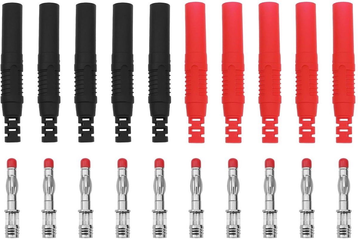 Dailygoods - 10 Stuks Geïsoleerde Banaan Mannelijke Jack Socket Connectors