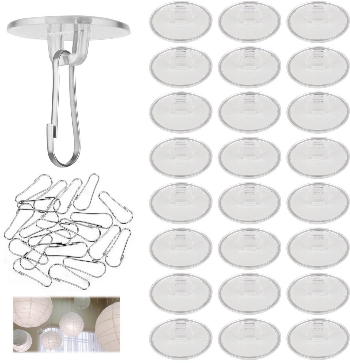 Dailygoods - Set van 100 Zelfklevende Plafondhaken voor Decoratie