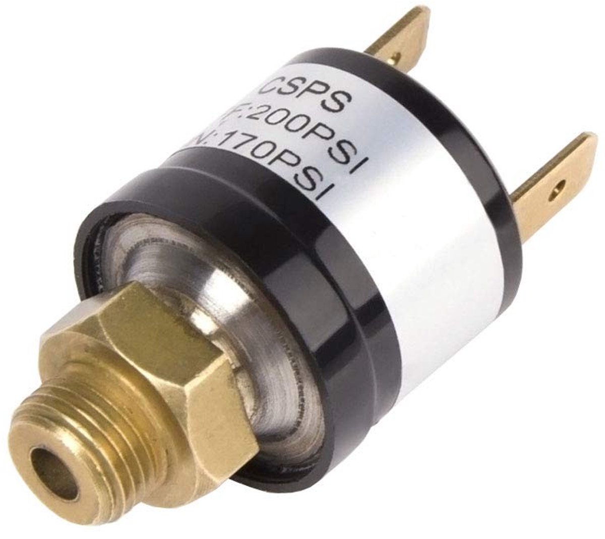 Dailygoods - Luchtdrukschakelaar 12V 170-200 psi - Regelklep voor luchtcompressor - Auto en trein hoornpomp - 1/8 inch