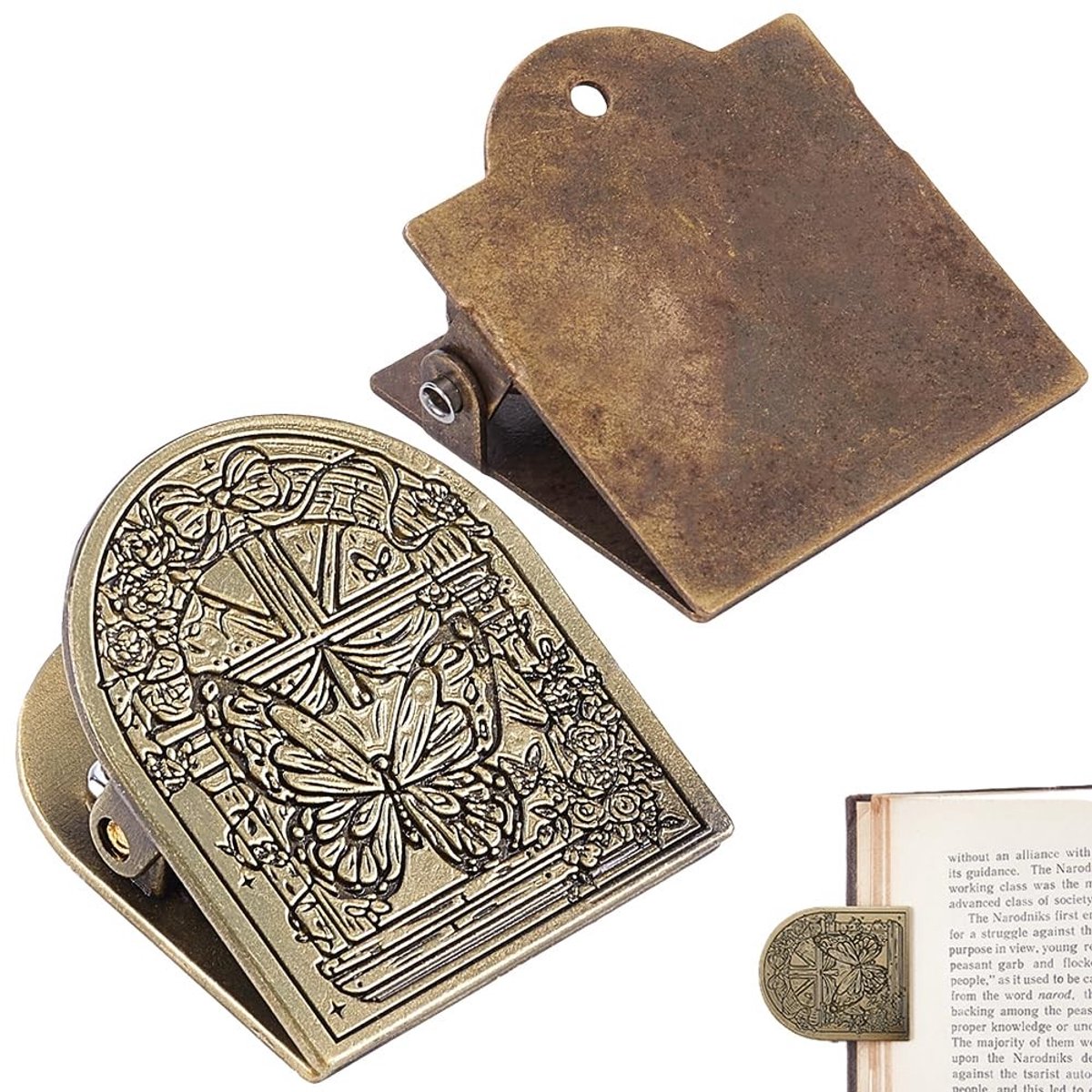 Dailygoods - Vintage Metalen Boekclips voor Notebooks en Documenten