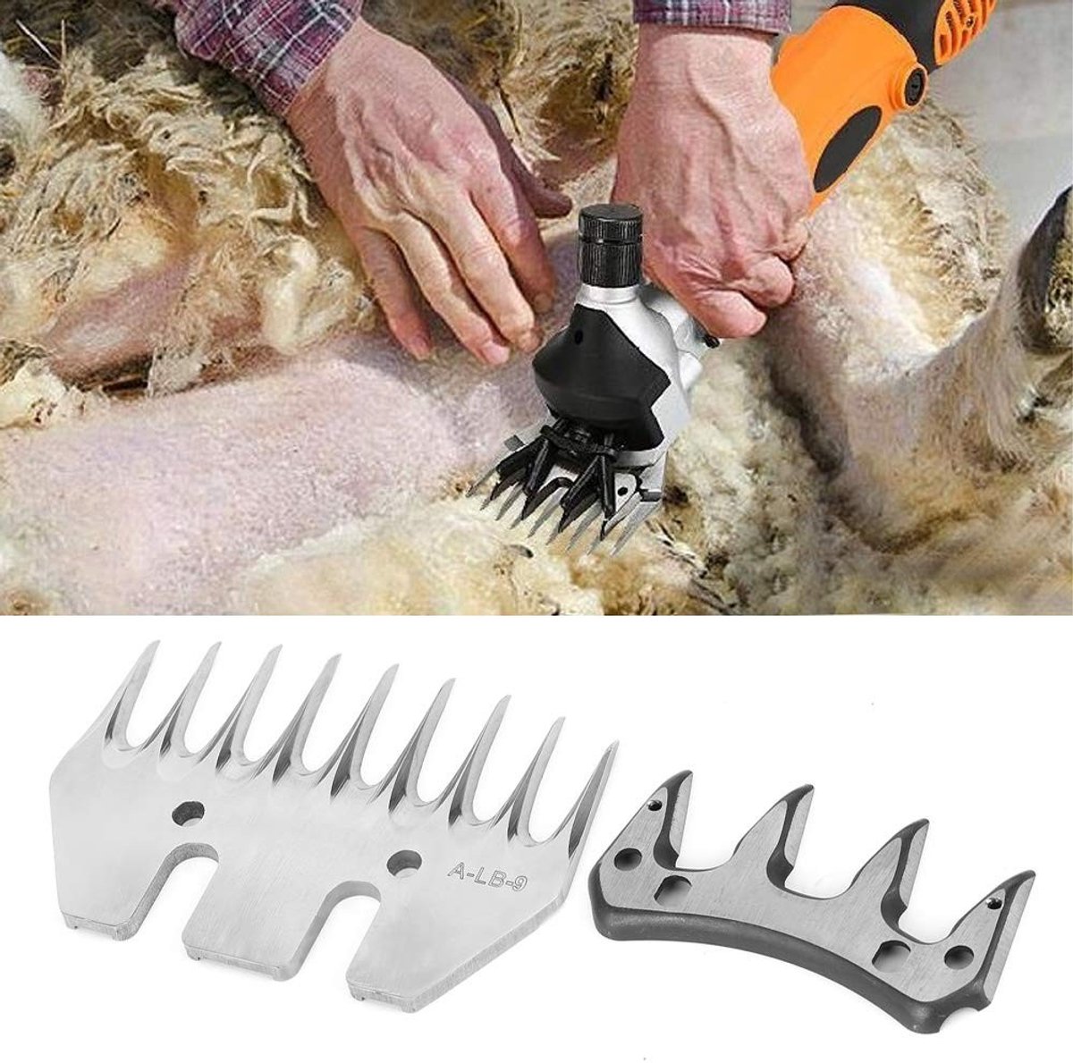 Dailygoods - Dailygoody - Geitenschaarblad - Roestvrijstalen Schapenknipper - Vervangende Messen - 2 Stuks - Geschikt voor Geiten - 9-tands recht en swingblad