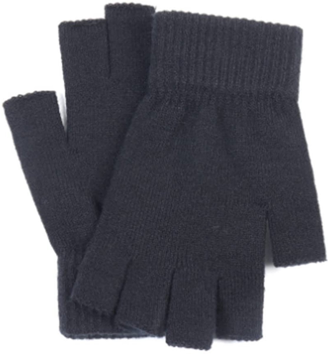 Dailygoods - Dailygoody - Winterhandschoenen - Halve vinger - Warmte en comfort - Zwart - Gebreide handschoenen voor koud weer - Geschikt voor mannen en vrouwen -