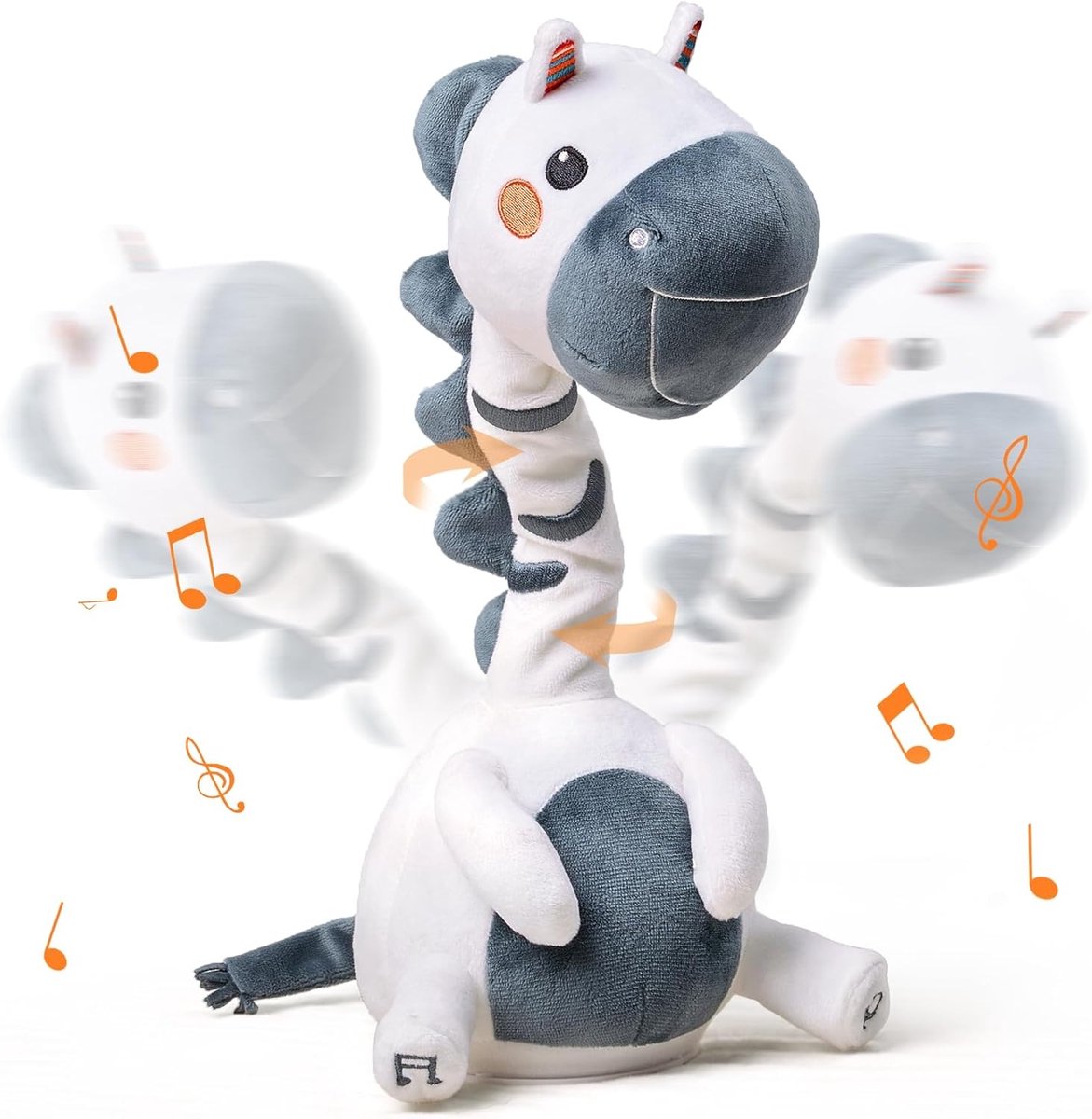 Interactief Dansend en Praatend Zebra Speelgoed, Elektronisch Pluche Speelgoed met Opnamefunctie, Zingen en Herhalen voor Baby's en Peuters, Perfect Cadeau voor Jongens en Meisjes