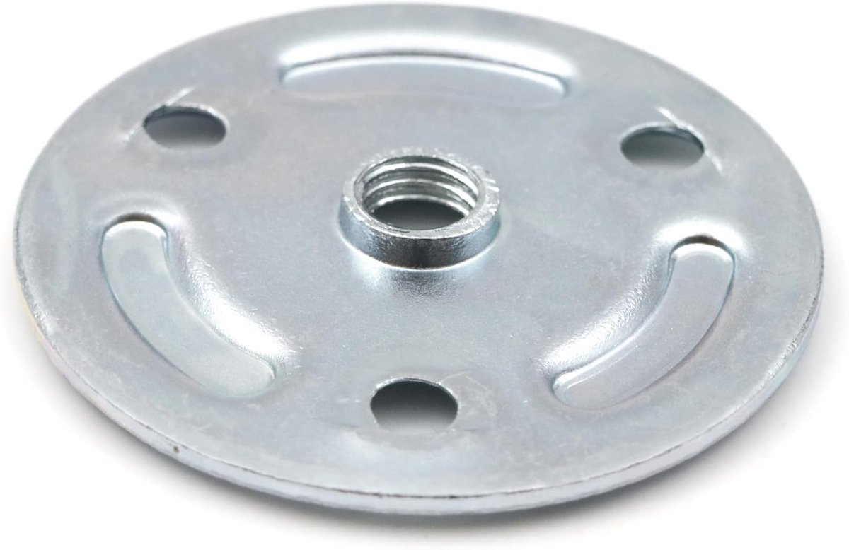 Dailygoody - Montageplaat - Schroefplaat rond 50 mm - Ideaal voor meubels - M10-schroefdraad - Robuust materiaal - Geschikt voor tafels en kasten