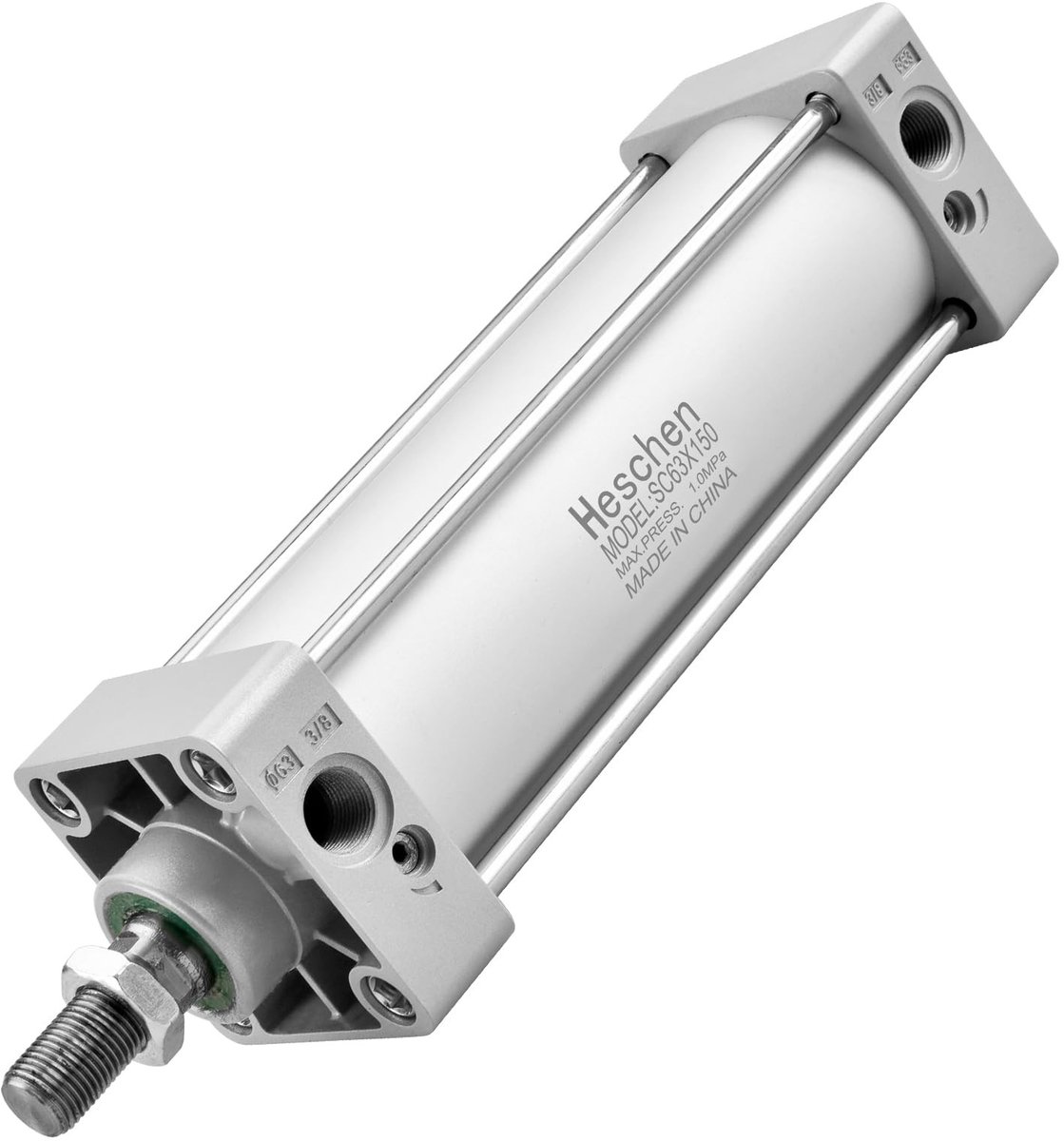 Dailygoody - Pneumatische Luchtdrukcilinder - Dubbel Werkend - 63 mm Boring - 150 mm Naaf - PT3/8 Aansluiting - Voor Industrie en Wetenschap - Hoge Kw...