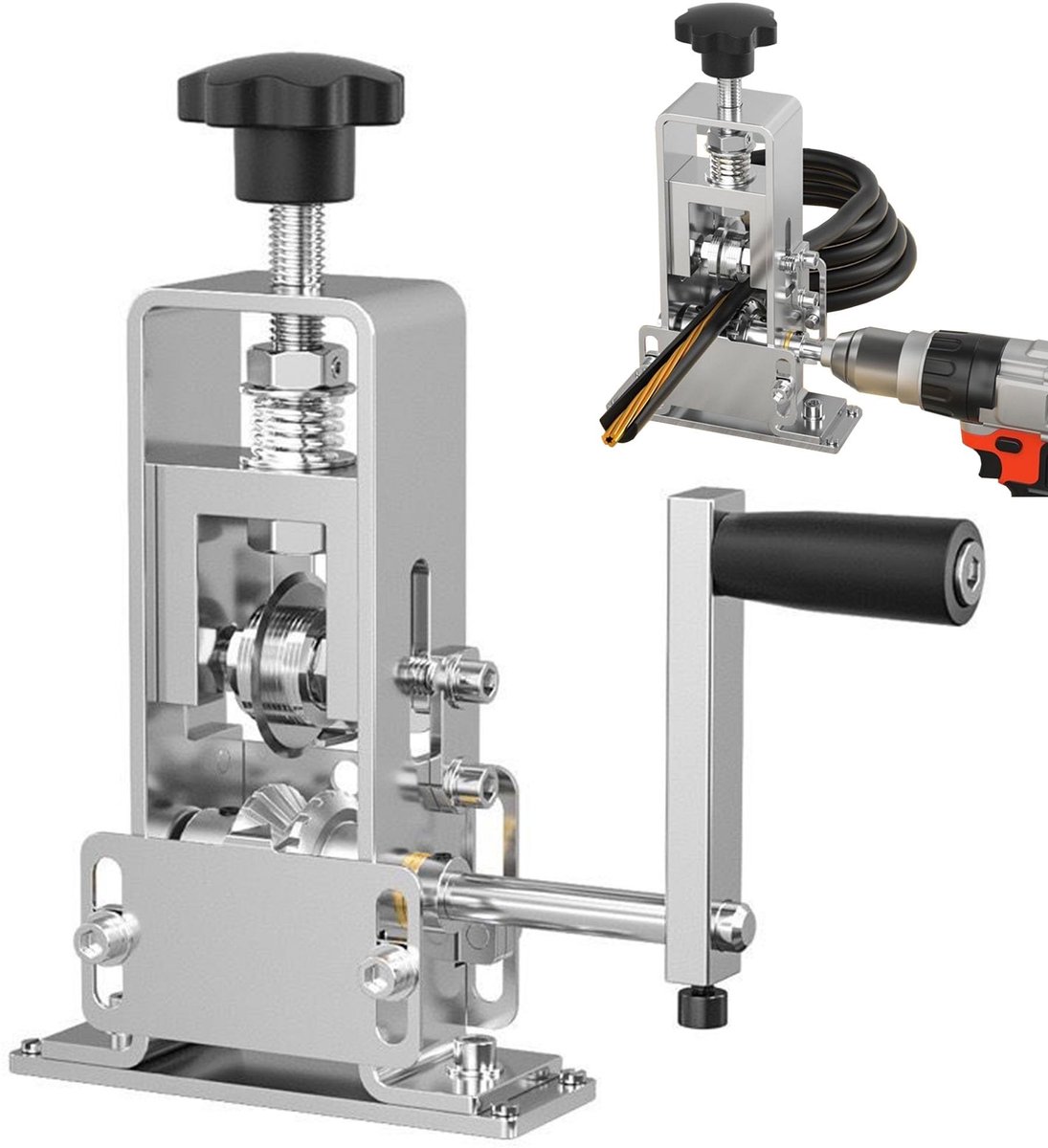 Dailygoody - Handmatige draadstripmachine - Kabelstripper gereedschap - 20 keer sneller dan handmatig - Verstelbaar - Voor draad 1-25 mm - Ideaal voor