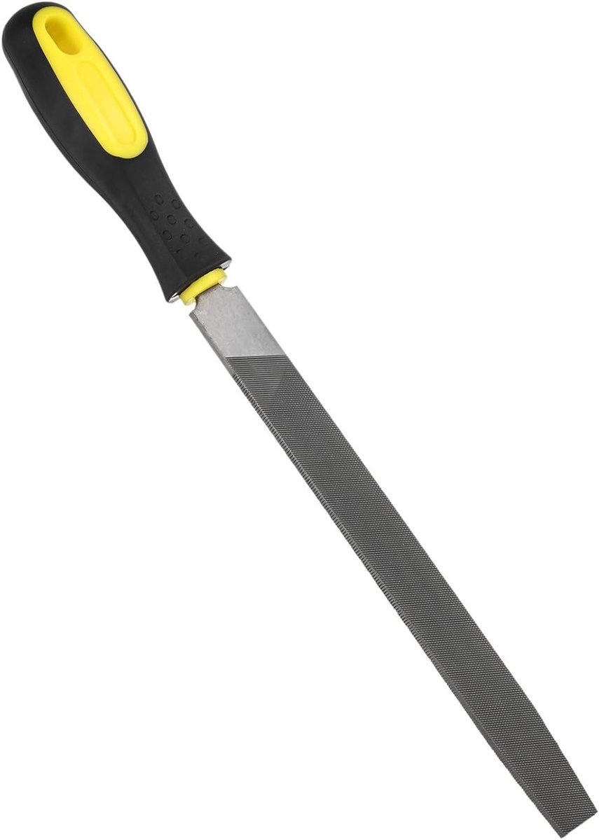 Flat metalen vijlen van hoge kwaliteit 30 cm, geschikt voor hout, metaal, keramiek en glas met comfortabele PVC grip voor DIY en modelbouw