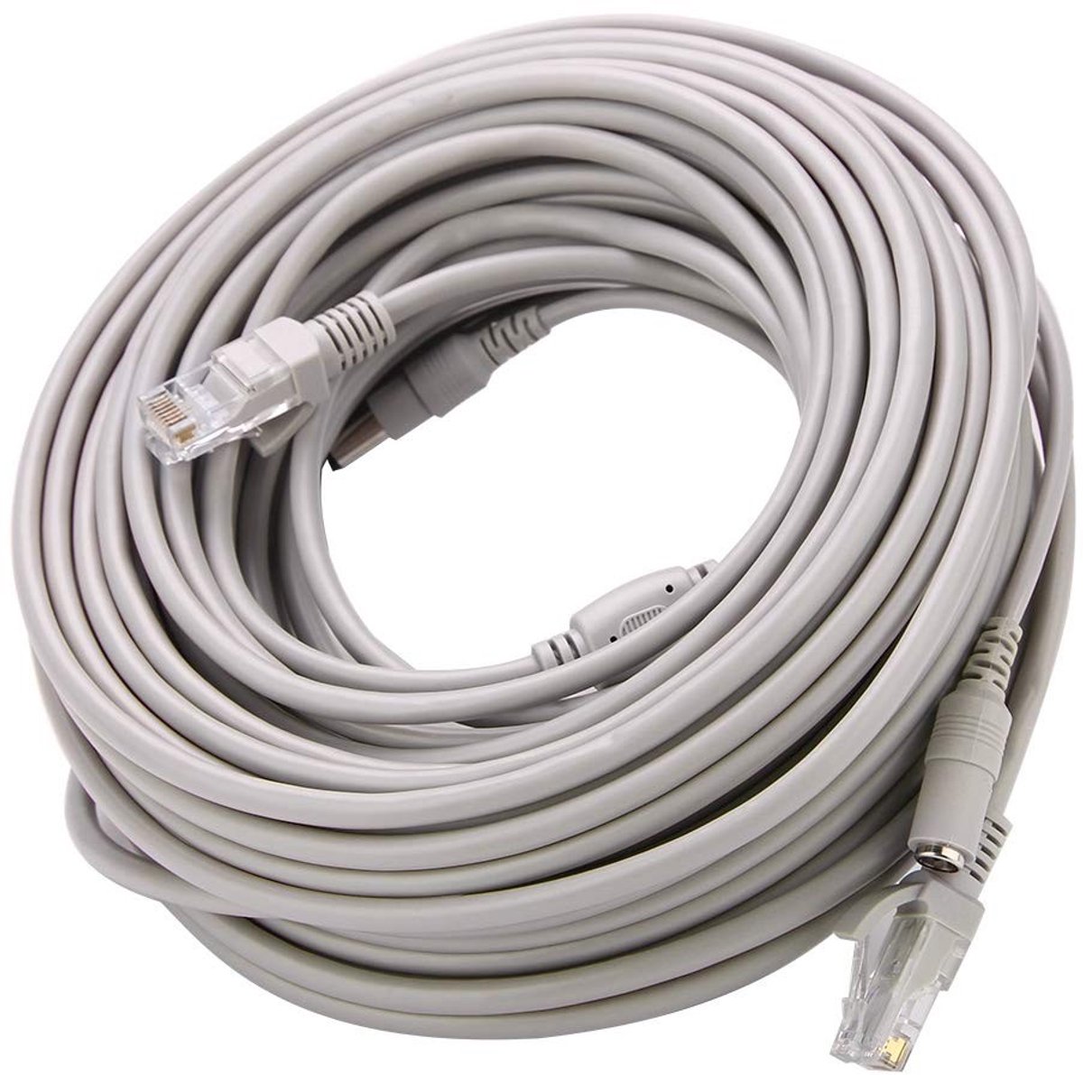Dailygoods - Dailygoody - Ethernet CCTV Kabel - Hoge Snelheid - 15M - Voor Buiten Camera's - 100Mbps - Betrouwbare verbinding - Geschikt voor beveiliging - Wi