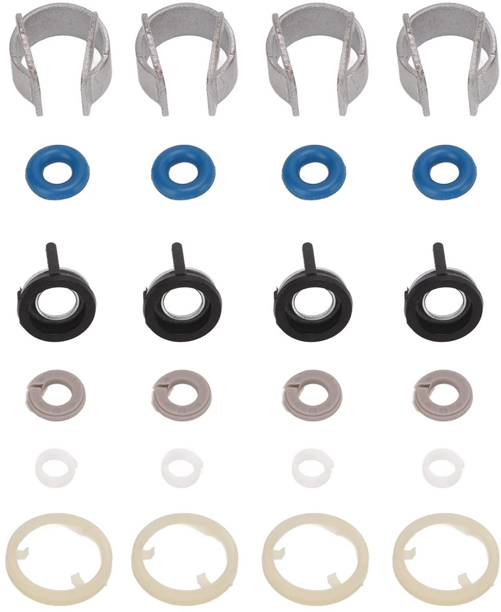 Dailygoods - Dailygoody - Auto Brandstofinjector O Ring Reparatie Kit - 4 Sets Afdichtingen - Professionele Kwaliteit - Rubber Metalen - Vervanging voor S5 S4 Q3