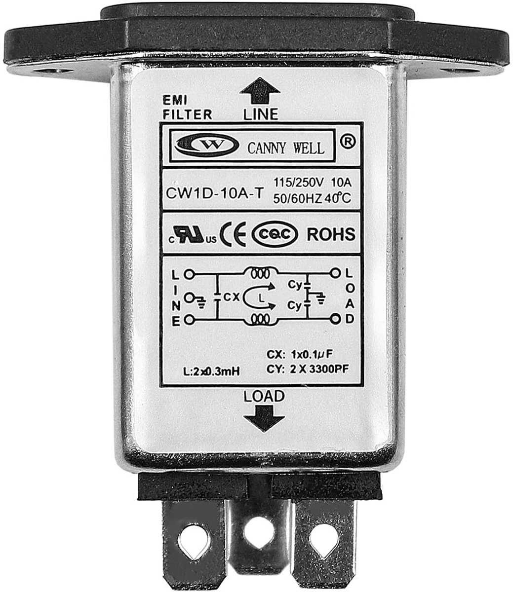 Dailygoods - Voedingsfilter Stopcontact 10A Type T Eenfase AC 220V