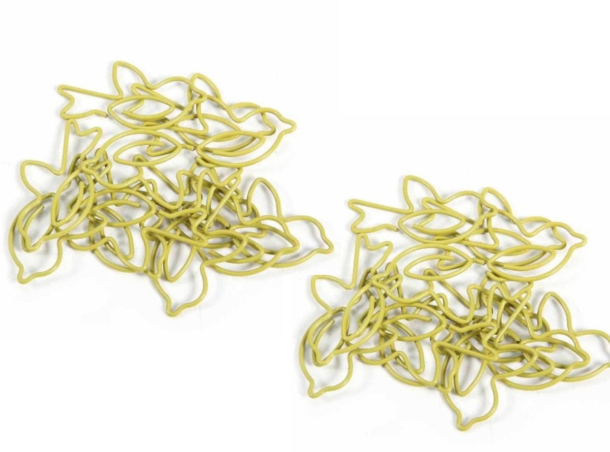 Dailygoods - Set van 24 Duifvormige Paperclips voor Kantoor en School