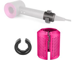 Verbeterde haardrogerfilter voor Dysòn Supersonic HD15 HD01 HD03 HD07 HD08 - Vervangingsaccessoires met stofkap en reinigingsnet (rozenrood) voor optimale prestaties en langdurig gebruik