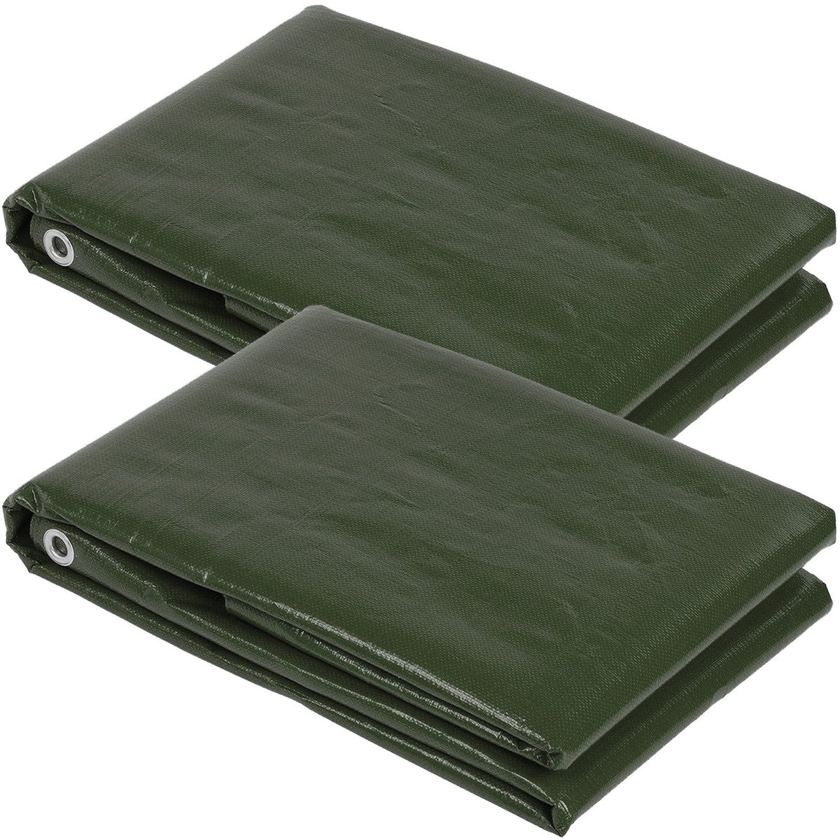 Dailygoods - Dailygoody - Houten Afdekzeil - Bescherming en Ondersteuning - Groen - Zeildoek voor Tuin en Transport - 2 Stuks - Hoogwaardige Kwaliteit