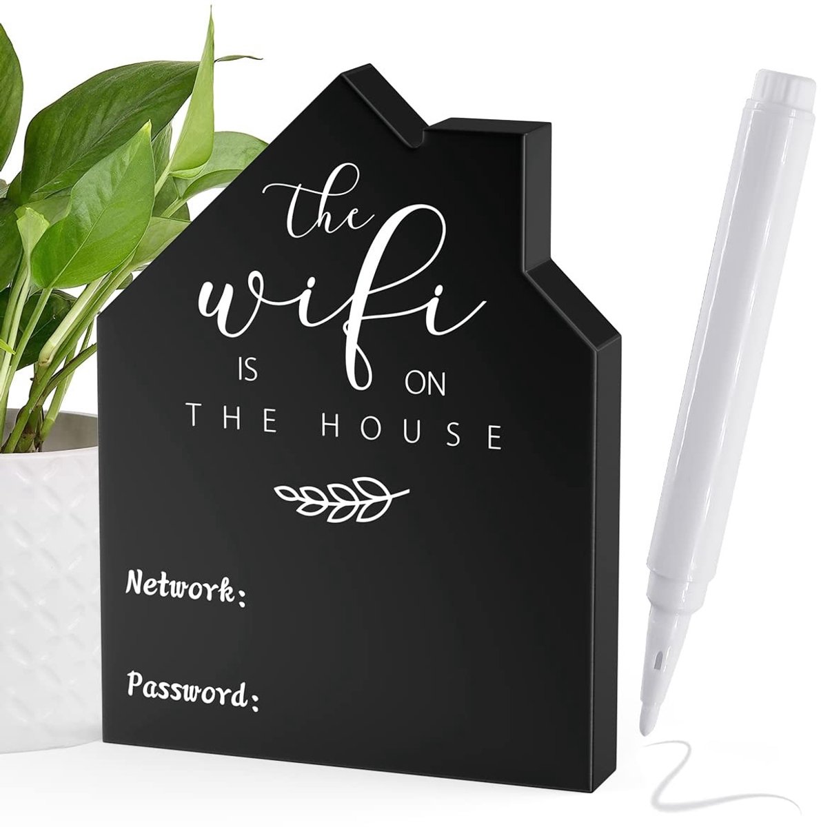 Dailygoods - Houten Wifi Wachtwoordbord voor Thuis