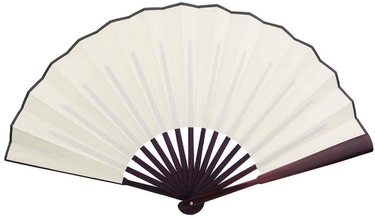 Dailygoods - Dailygoody - Grote opvouwbare ventilator - Handventilator voor evenementen - Perfect voor optredens - Wit - Decoratie en koeling - Geschikt voor bruil