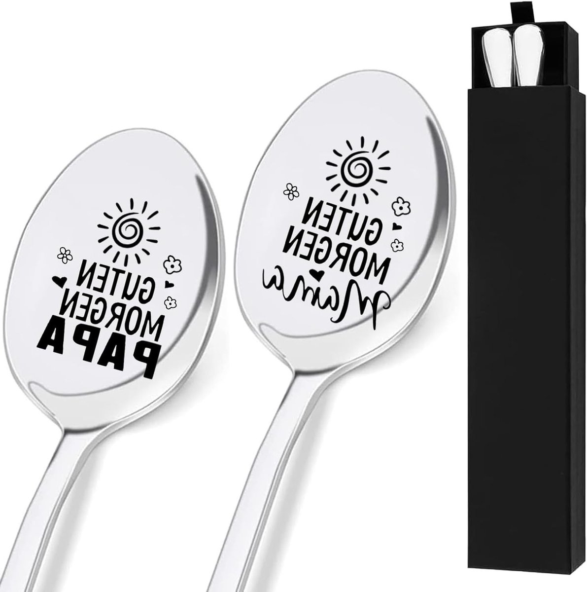 Koffielepels met Gravure voor Ouders - Perfecte Cadeaus voor Verjaardag, Kerst en Feestdagen