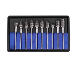 Dailygoody - OmGoods - Dailygoody - Tungsten Carbide Burr Set - 10-delige set - Voor slijpen en graveren - Professioneel - Voor polijsten - Geschikt voor hout en metaal - Ho