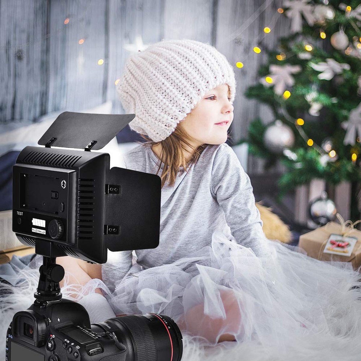 Dailygoody - OmGoods - Dailygoody - Instelbare Helderheid - 160 LED-videolamp - Ideaal voor fotografie - 6000K kleurtemperatuur - Kleurweergave - Geschikt voor digitale