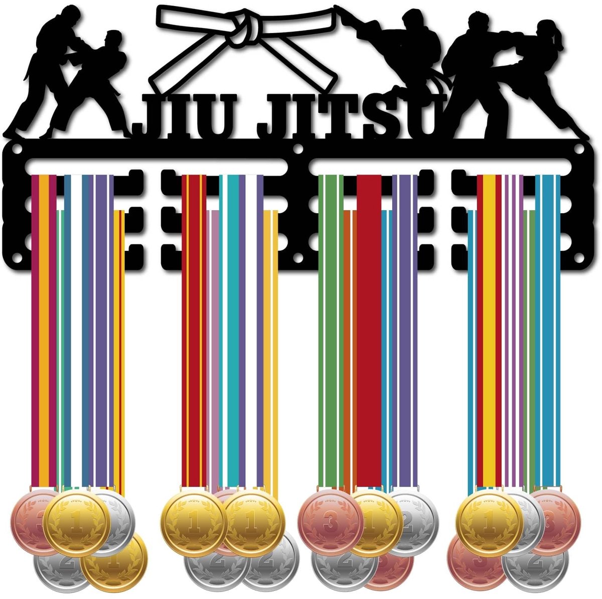 Dailygoody - Braziliaanse Jiu Jitsu medaille houder - Metalen medaille organizer - Duurzaam en roestvrij - Voor thuis en sportclubs - Tot 60+ medaille...
