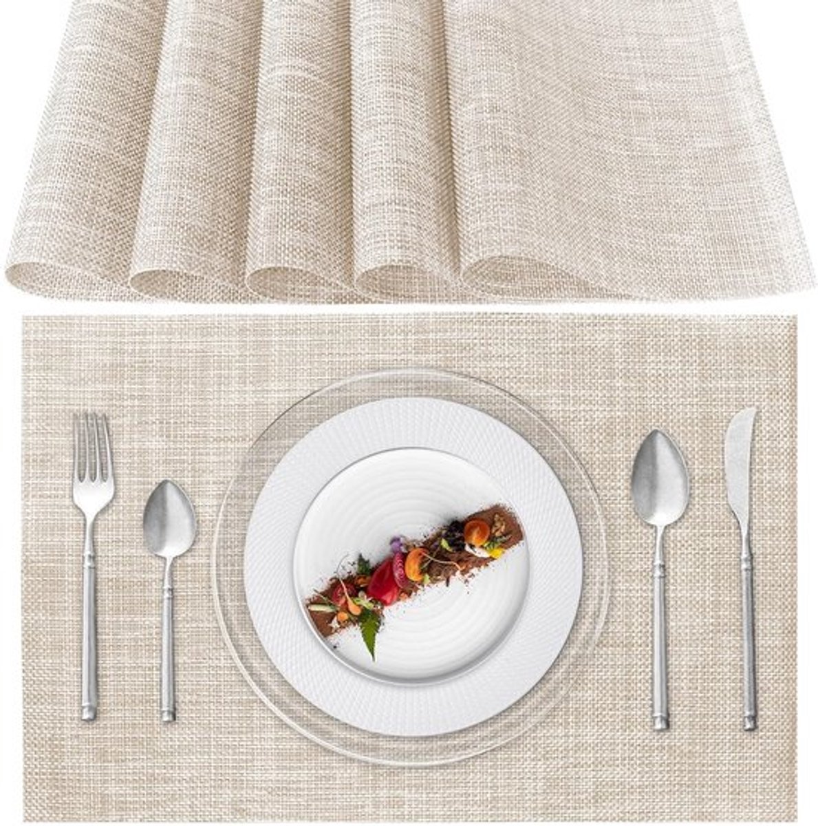 placemats - set van 6 - hoogwaardig PVC - 45x30 cm