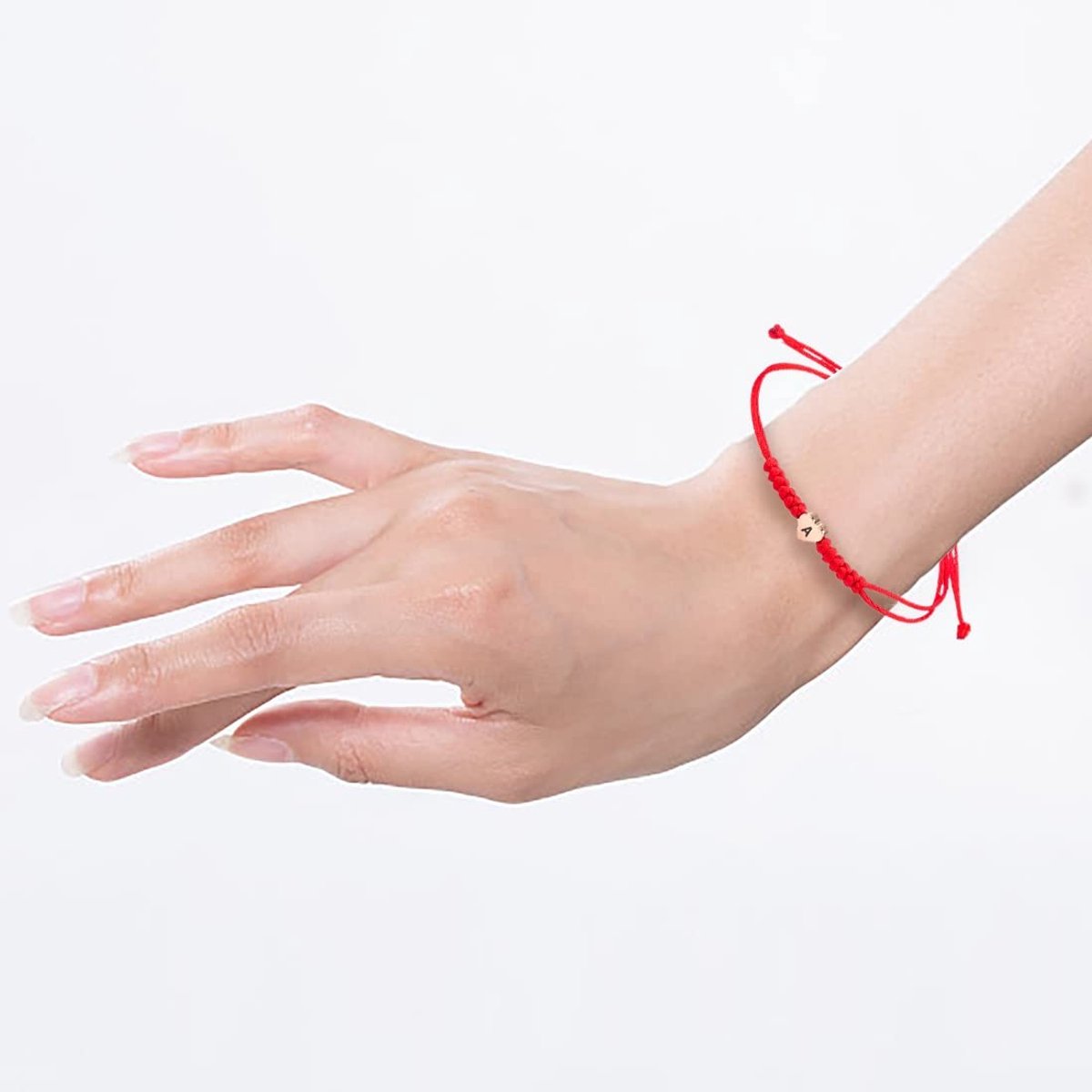 Dailygoody - Hartarmbanden - Vriendschapsarmband - Uniek ontwerp - Rood - Cadeau voor Valentijnsdag - Initialen - Geschikt voor vrouwen - Kunststof
