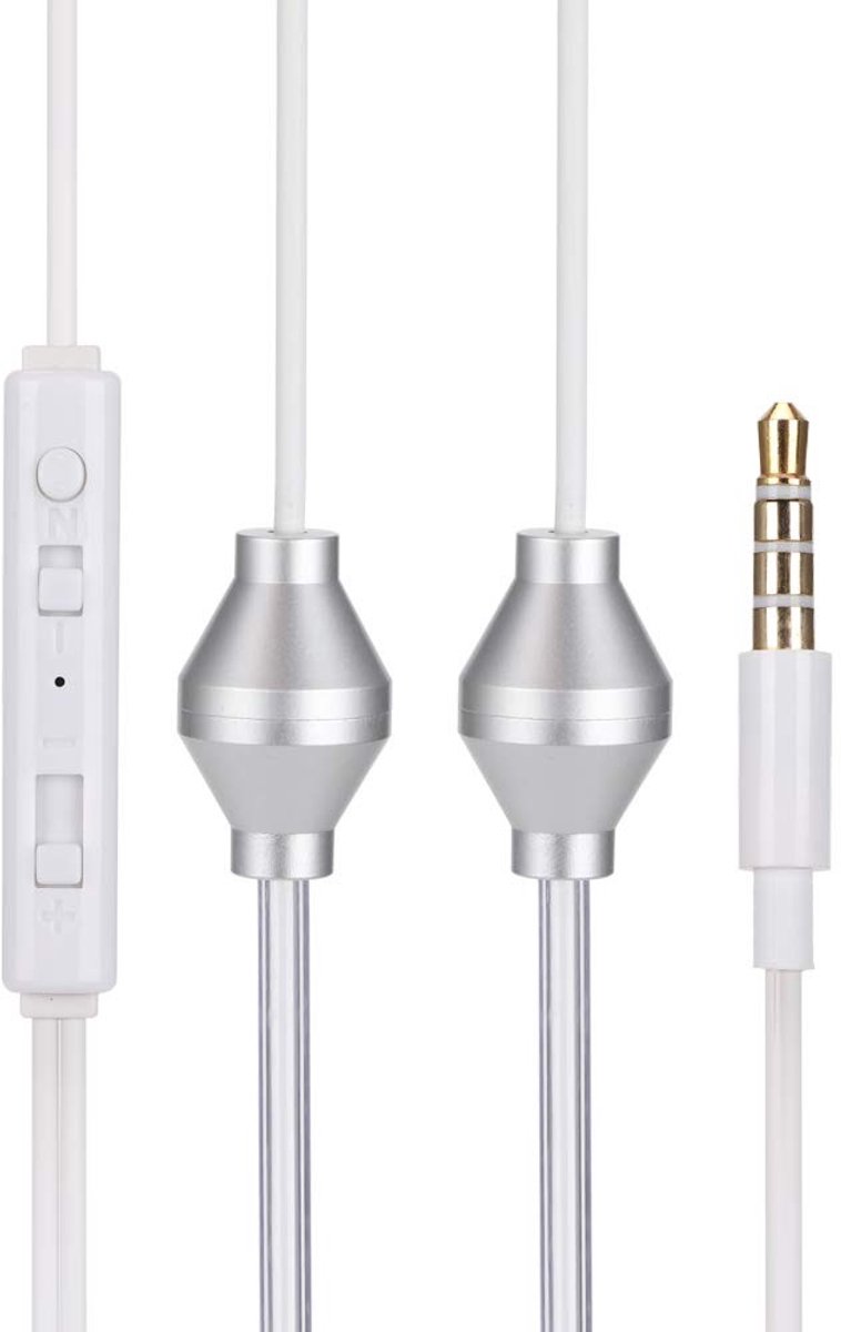 Dailygoody - 3,5 Mm Dubbele Spiraal Oortelefoon - Anti-straling Hoofdtelefoon - Siliconen Oordopjes - EMF-bescherming - Geschikt voor Smartphones - Yc...