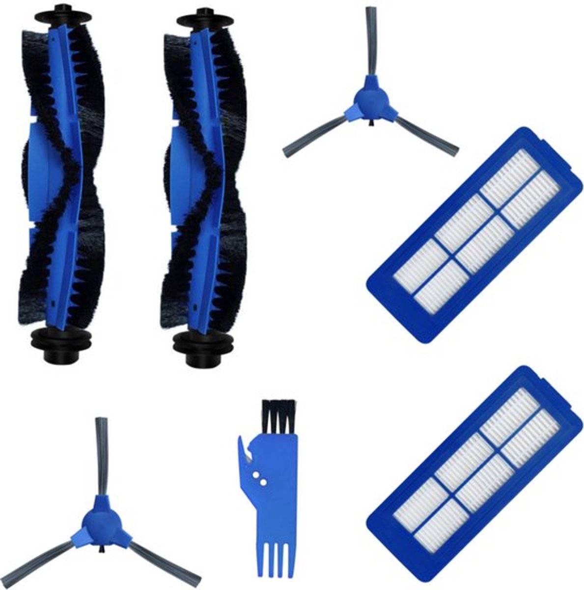 7 x Onderdelen - Accessoires Set - Geschikt voor Eufy 11S/15C/30C max/G30 robotstofzuiger(2 hoofdborstels, 2 zijborstels, 2 filters, 1 reinigingsborstel)