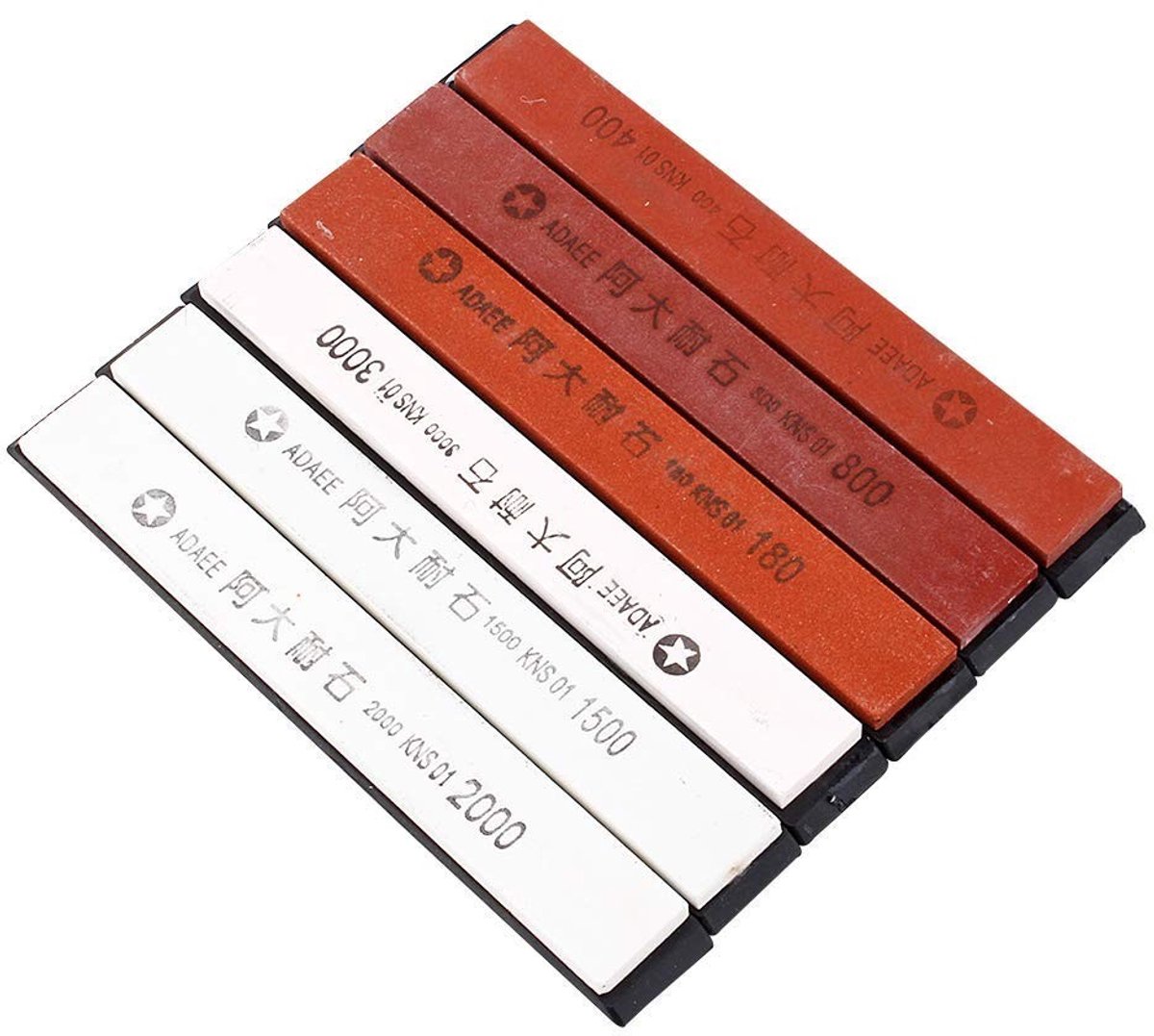 Dailygoods - Dailygoody - Pierres à Aiguiser - Professionele Afgematte Steen - Set van 6 Stuks - 16,5 x 5 x 3 cm - Voor Precisie Afgematten - Geschikt voor Keuken ...
