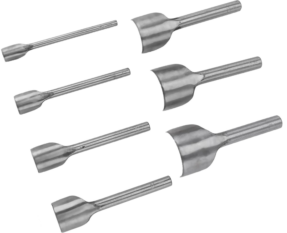 Dailygoods - Dailygoody - Gereedschap voor Leerbewerking - Semicircular Cutter Set - 7-delig - 10-40mm - Precisie Snijden - Handgereedschap - Geschikt voor Leerbew...