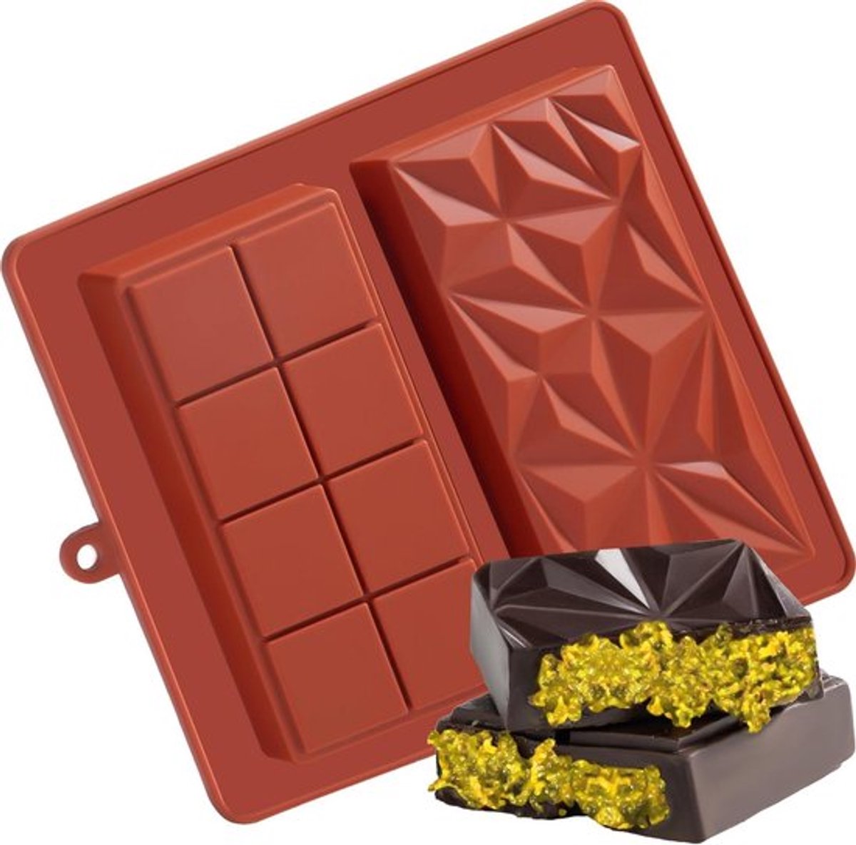 Chocoladevorm voor gevulde repen - Siliconen, Dubai, snacks, zelfgemaakt