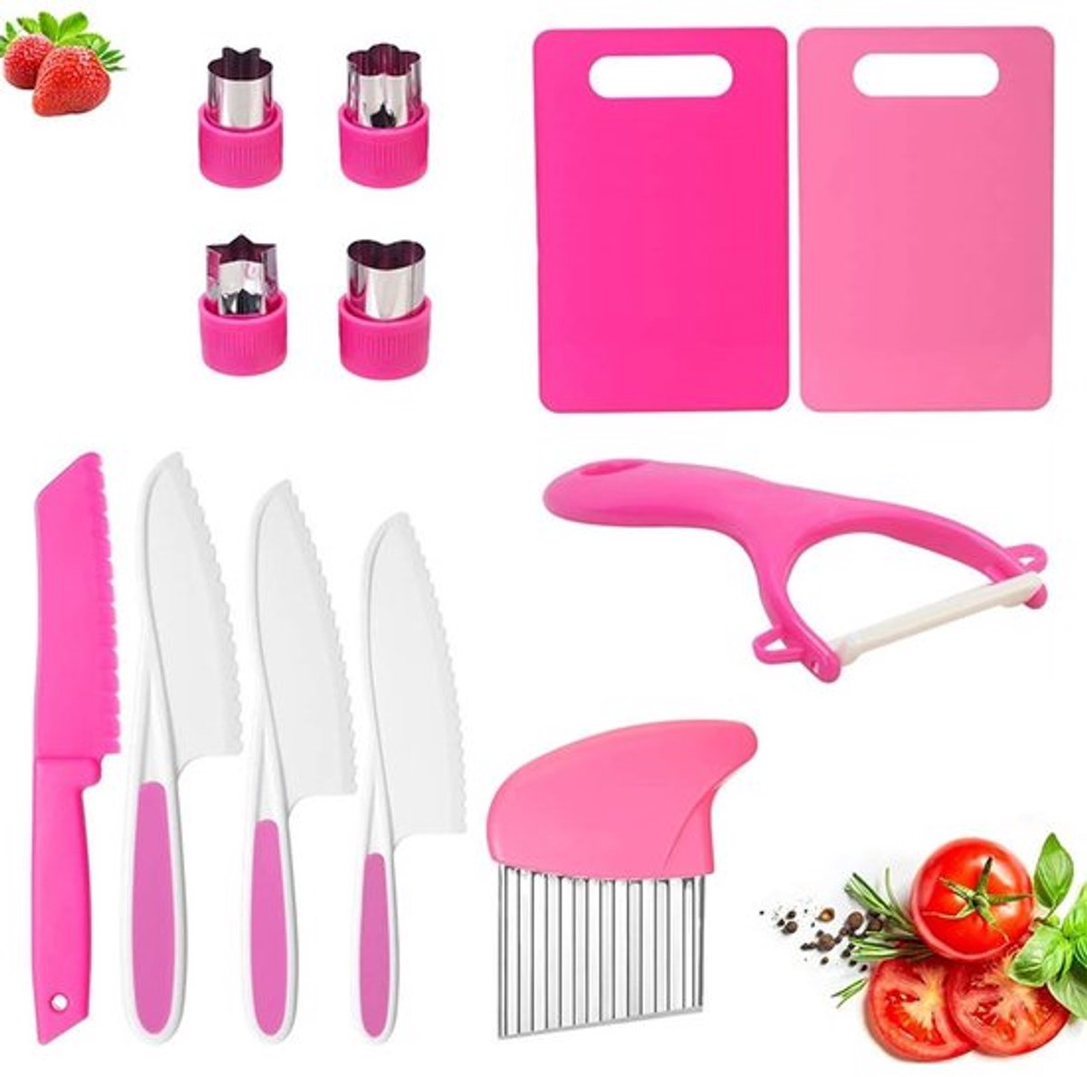 12-delig - Kindermessen set – Messenset voor kinderen - Koken met kinderen - Voor 3 - 10 jaar oude jongens en meisjes