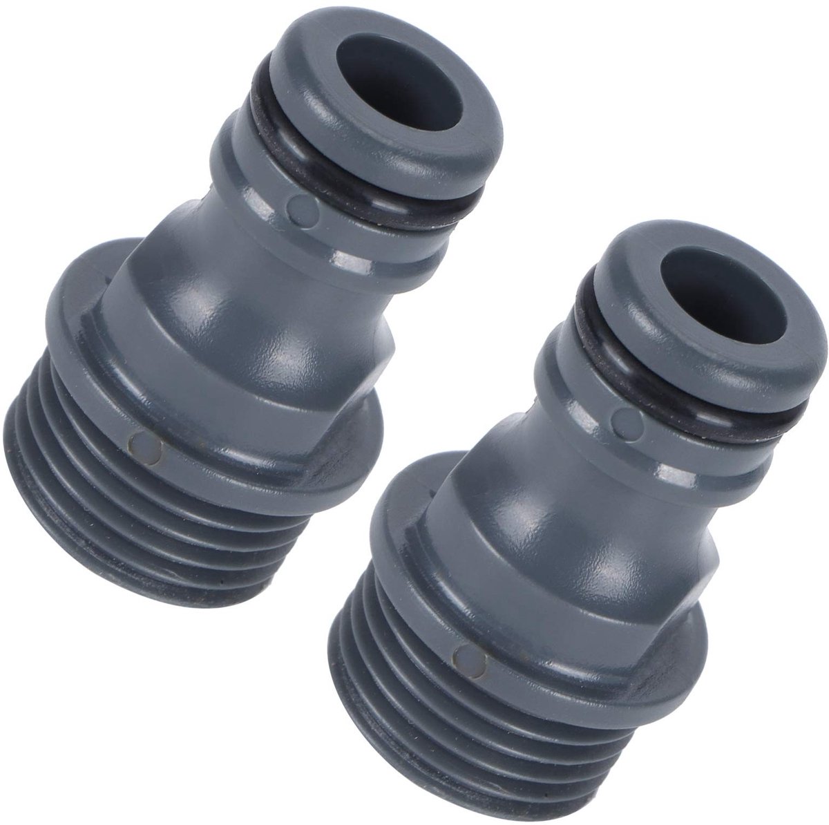 Dailygoods - Dailygoody - G1/2 buitendraad snelkoppeling - tuinslang adapter - duurzaam - grijs - waterkraan verbinding - eenvoudig te installeren - geschikt voor