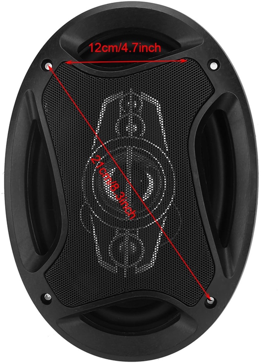 Dailygoods - Dailygoody - Car Audio Luidsprekers - 1000W Krachtig Geluid - 6x9in Formaat - Hoge Geluidskwaliteit - Gevoelig en Helder Geluid - Geschikt voor Auto's...