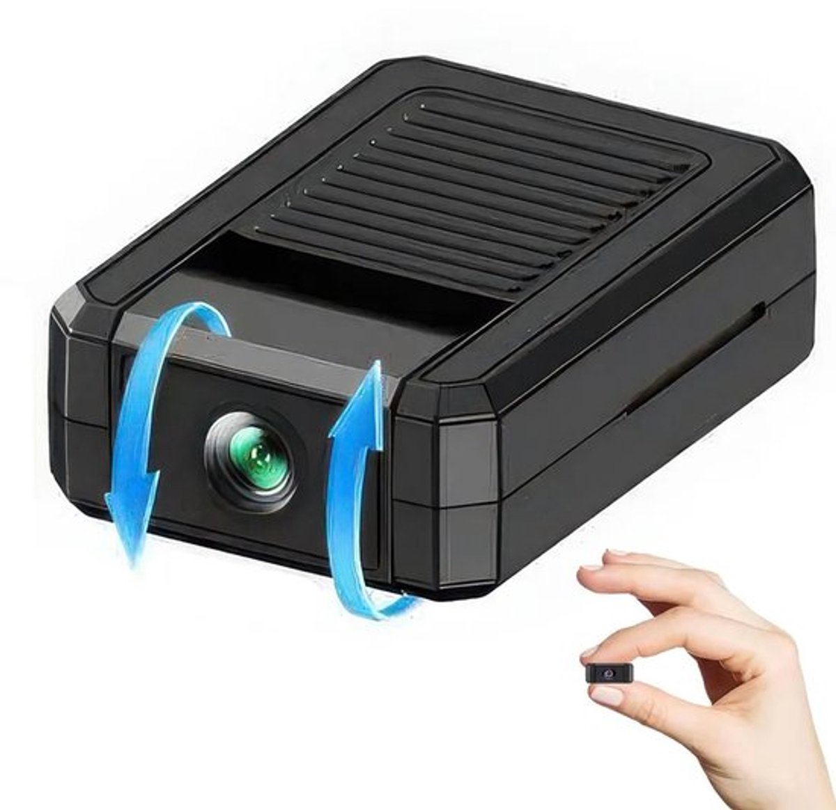 Mini WiFi 4K-bewakingscamera – 180° draaibare lens, ondersteunt bediening op afstand via app en nachtzicht, geschikt voor huisbewaking.
