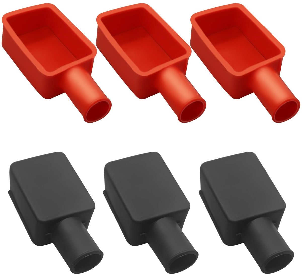 Allecto - Accu Pol Covers - Isolerende Accu Klem Bescherming - Positieve en Negatieve Polen - Rubber Caps - Accu Bescherming - Veiligheid - Duurzaa...