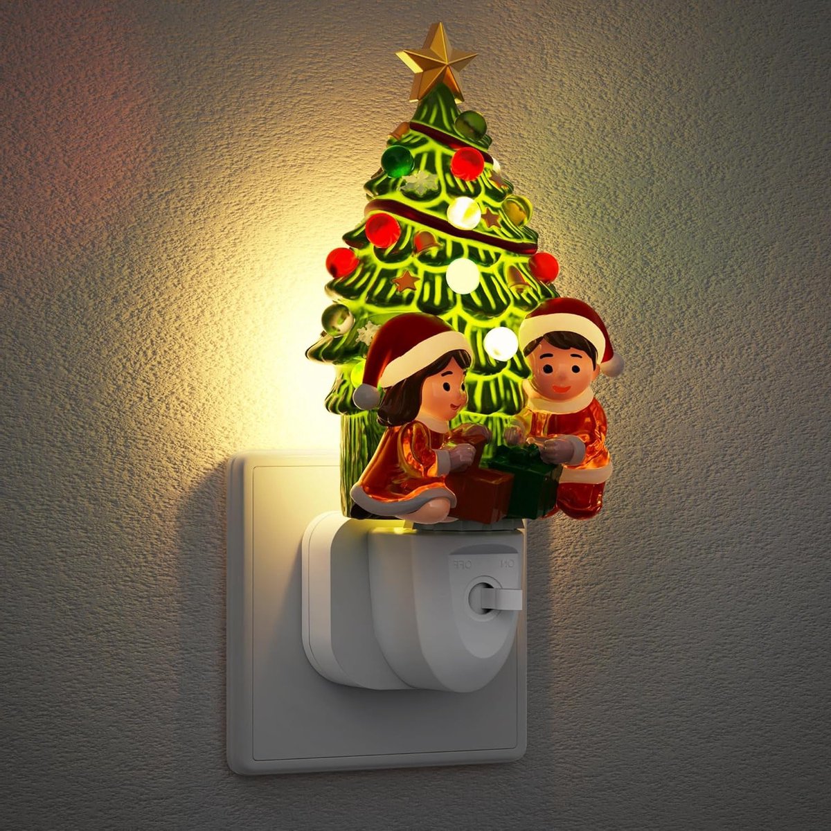 Nachtlampje voor Kinderen met Dusk to Dawn Sensor, Ideaal als Kerstcadeau en Muurplug-in Verlichting