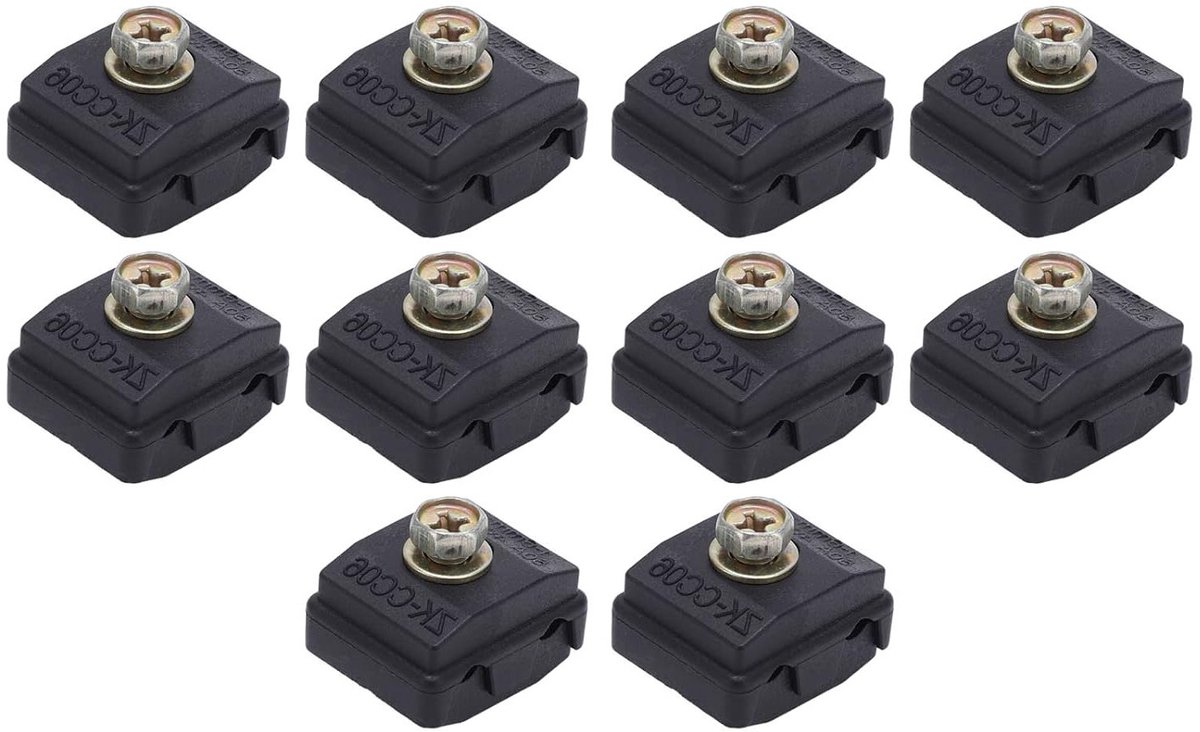 Set van 10 Draad Splitter Connectoren, 50 A, 400 V, 1-6 mm², Hoogvermogen, Snelle Isolatie, Plug-Through Klem voor Elektrische Bedrading en Verbindingen