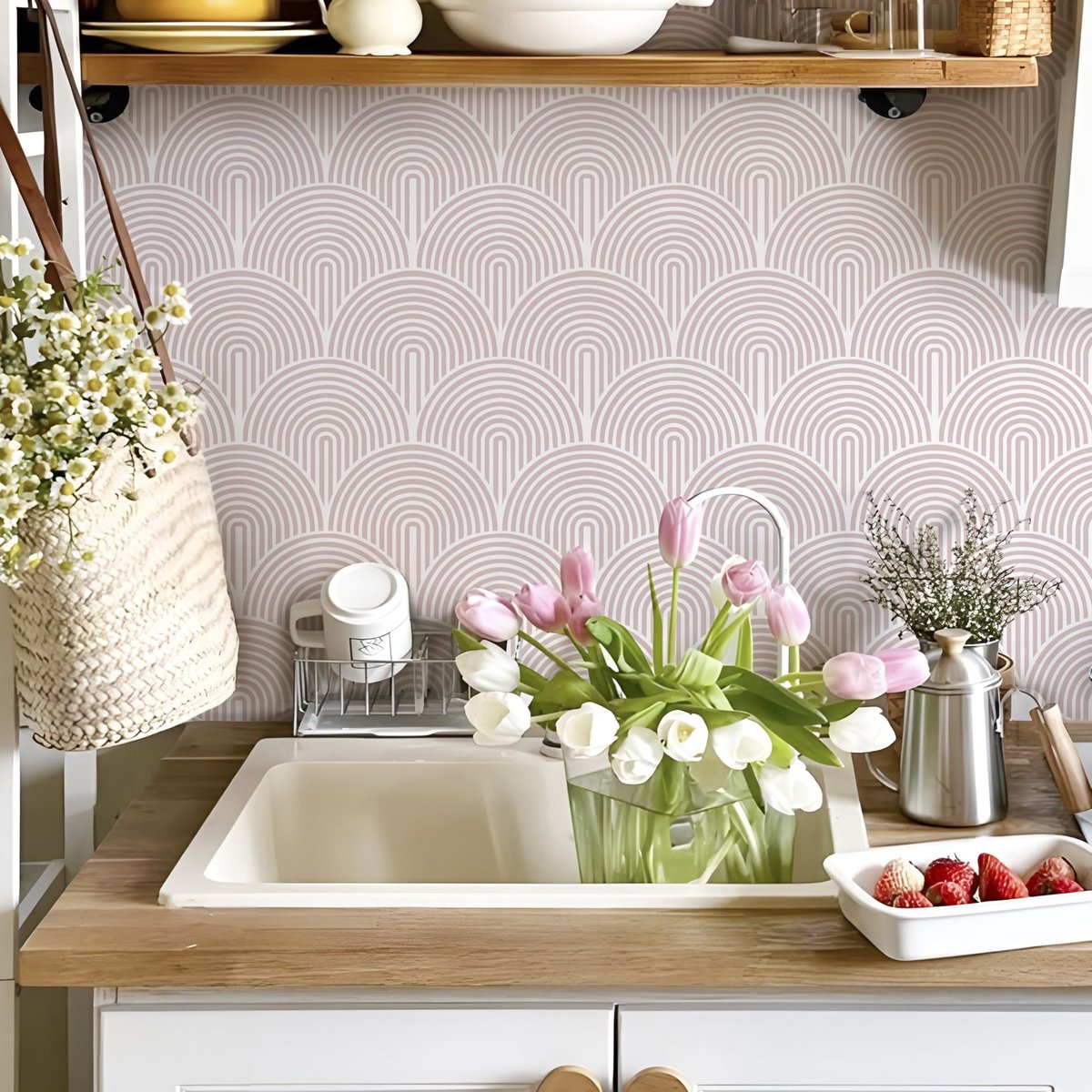Dailygoods - Dailygoody - Zelfklevende Vinyl Tegelstickers - 25 Stuks Roze - 20cm formaat - voor keuken en badkamer - eenvoudig aan te brengen - waterbestendig en
