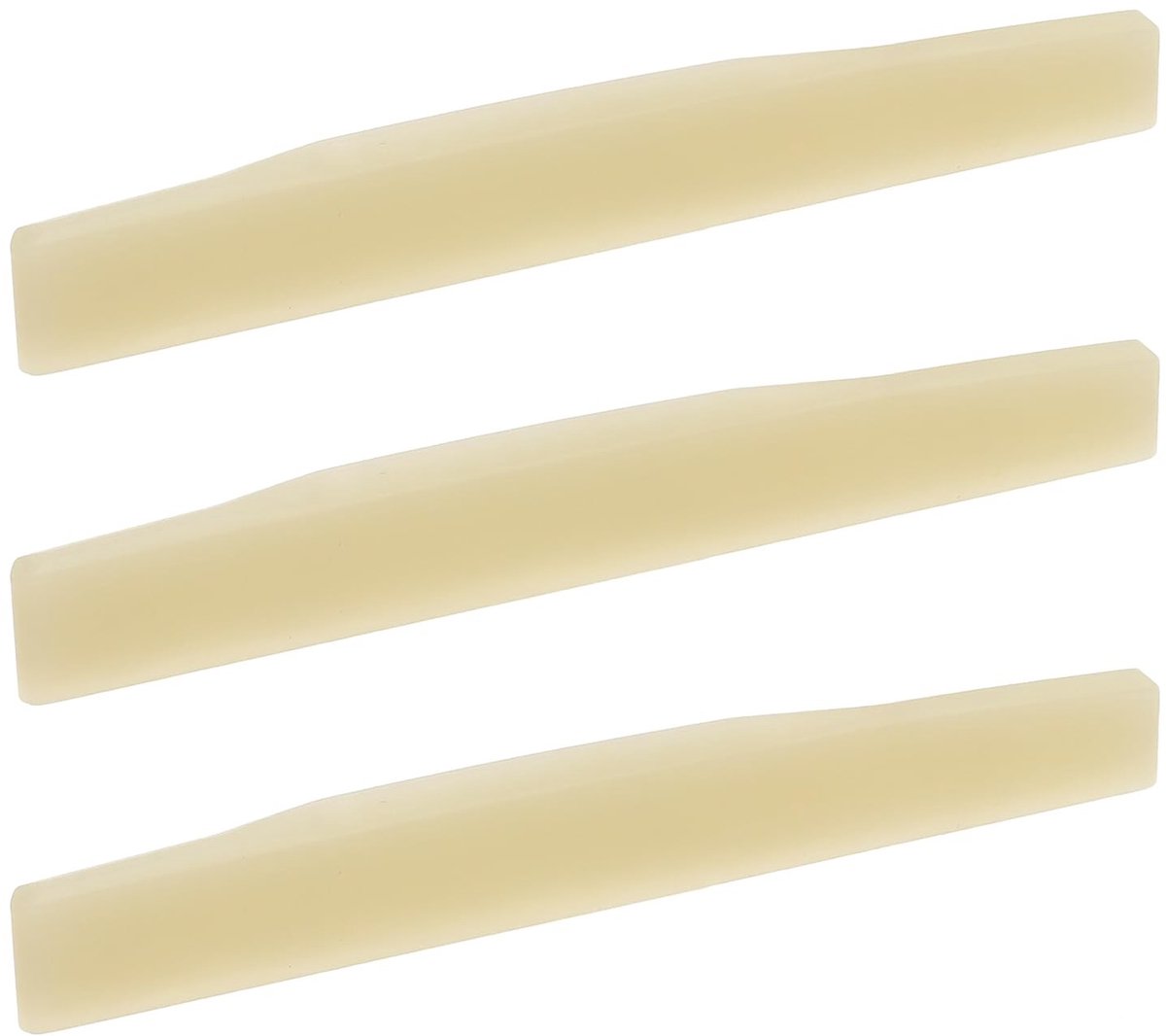 Dailygoods - Dailygoody - Ongebleekt Buffalo Bone Bridge - 3 Stuks - Duurzaam en Stabiliteit - Unbleached - Compatibel met Martin Style - Perfect voor Akoestische ...