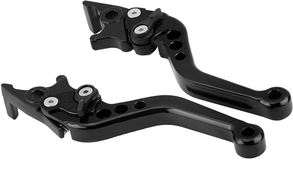 Dailygoods - Cosensi - Dailygoody - Double Disc Brake Levers - Remhendels - Aluminium - Zwart - Universeel - Geschikt voor Motoren en Scooters - 1 Paar