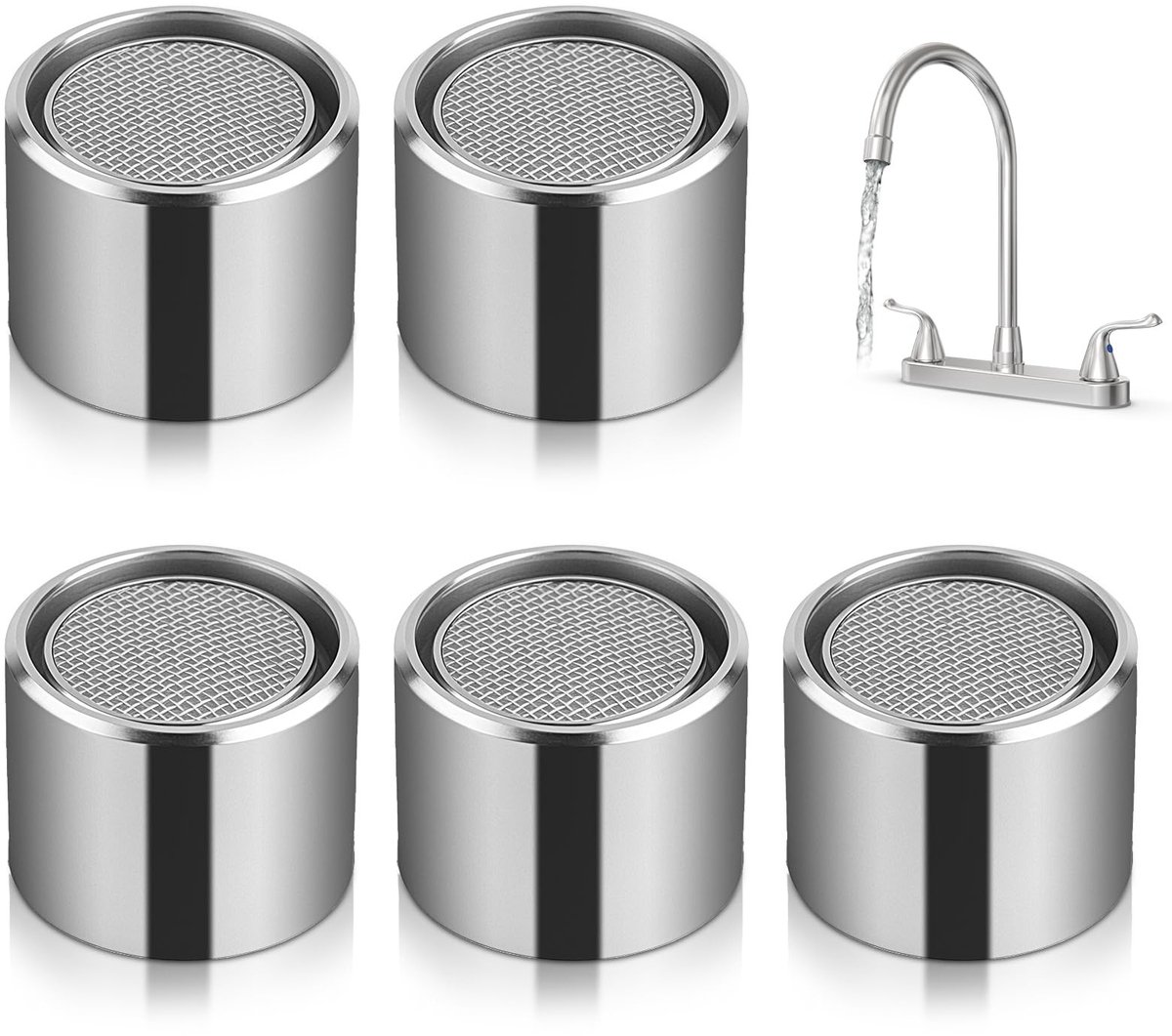 Dailygoods - Cosensi - Dailygoody - Jet Regulator - Waterbesparing - Eenvoudig te installeren - M22x1 - Hoge kwaliteit - Ideaal voor keuken en badkamer - Chroom afgewer