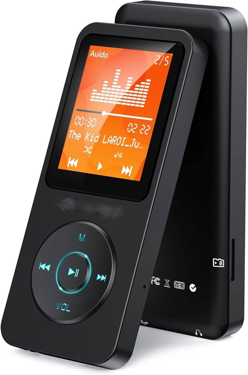 Dailygoods - Dailygoody - MP3 MP4-speler - Draagbare Muziekspeler - Lange Batterijduur - Zwart - 8 GB Geheugen - Geschikt voor Sport en Studie - 1,8 Inch Scherm