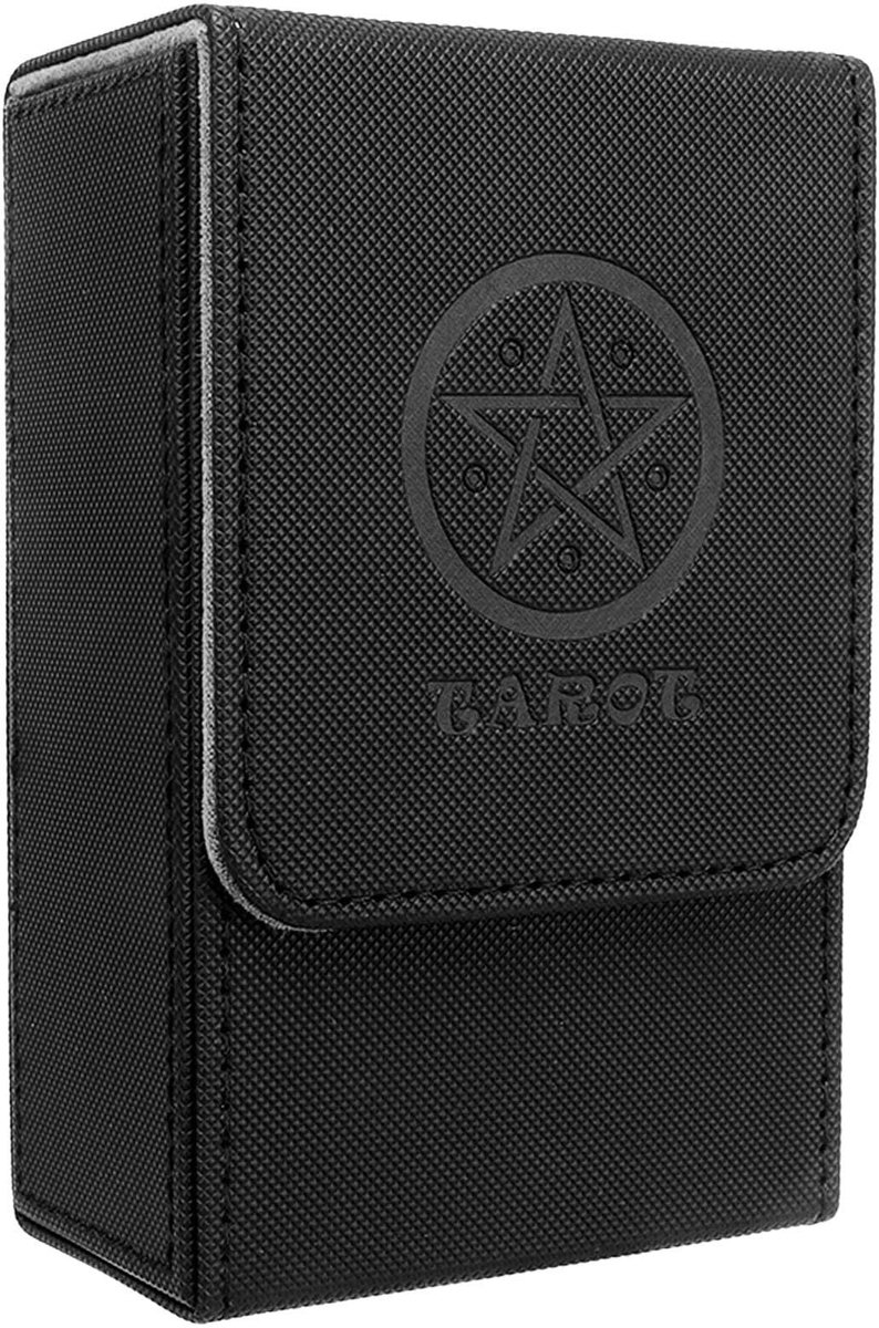 Dailygoods - Dailygoody - PU Leather Tarot Card Case - Tarot Kaarten Houder - Elegant en Beschermend - Zwart - Compact en Lichtgewicht - Geschikt voor Standaard Ta