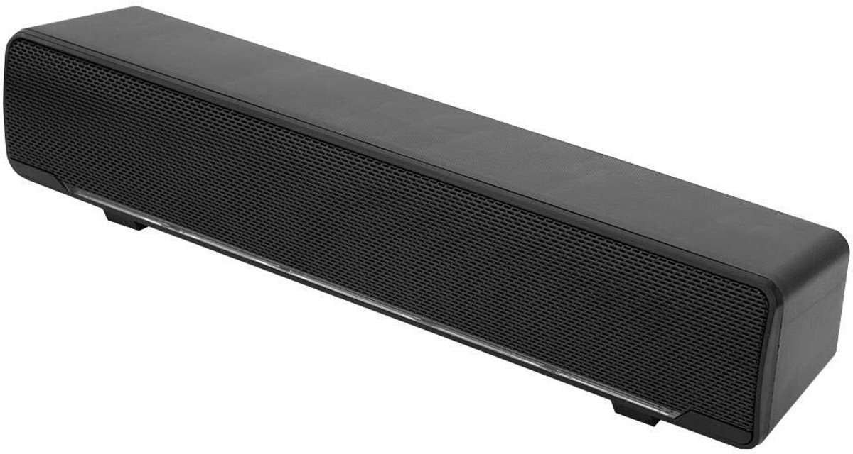 Dailygoods - Dailygoody - Zwarte USB PC Soundbar - Draagbare Stereo Subwoofer - Krachtig Geluid - Geschikt voor Laptop en Desktop - 3.5mm - Perfect voor Gaming...