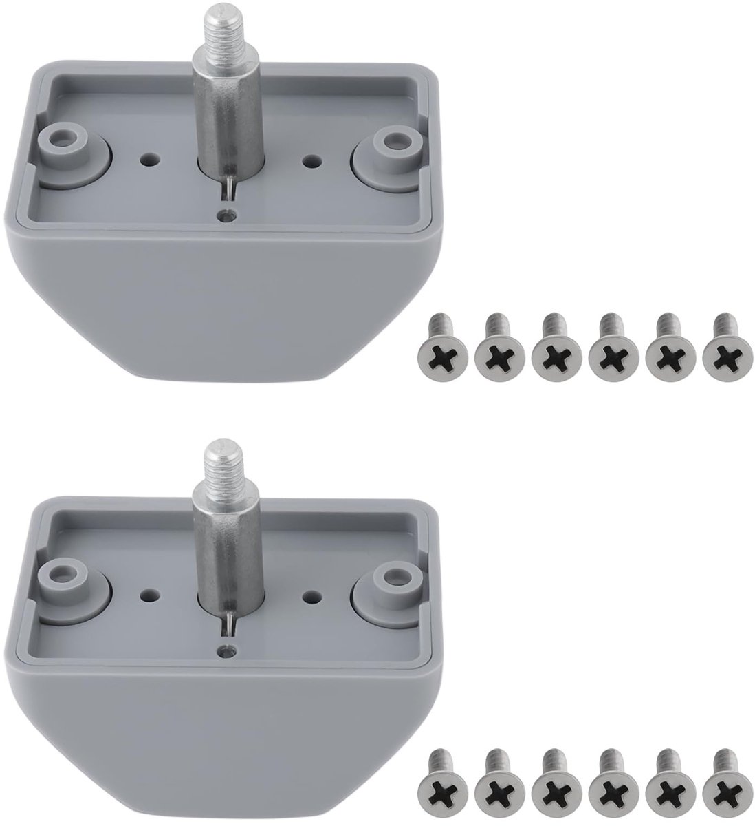 Dailygoody - Plastic Deur Klinken Basis - Inclusief Schroeven - Meubels en RV Deuren - Set van 2 stuks - Sterke constructie - Geschikt voor diver