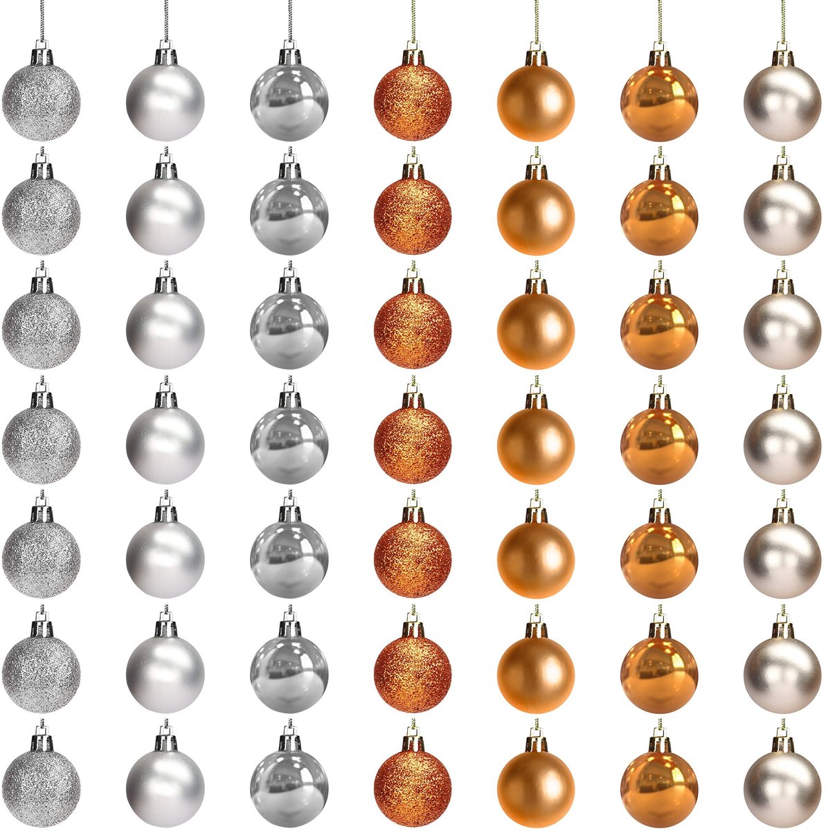 Dailygoody - Kerstballen - 49 stuks kleine kerstballen - Feestdecoratie - Geassorteerd ontwerp - Kerstboom ornamenten - Perfect voor kerstversiering -...